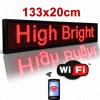 Επιγραφή Κυλιόμενη Πινακίδα LED Κόκκινη με WiFi 133x20cm