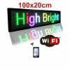 Επιγραφή Κυλιόμενη Πινακίδα LED RGB Πολύχρωμη με WiFi 100x20cm